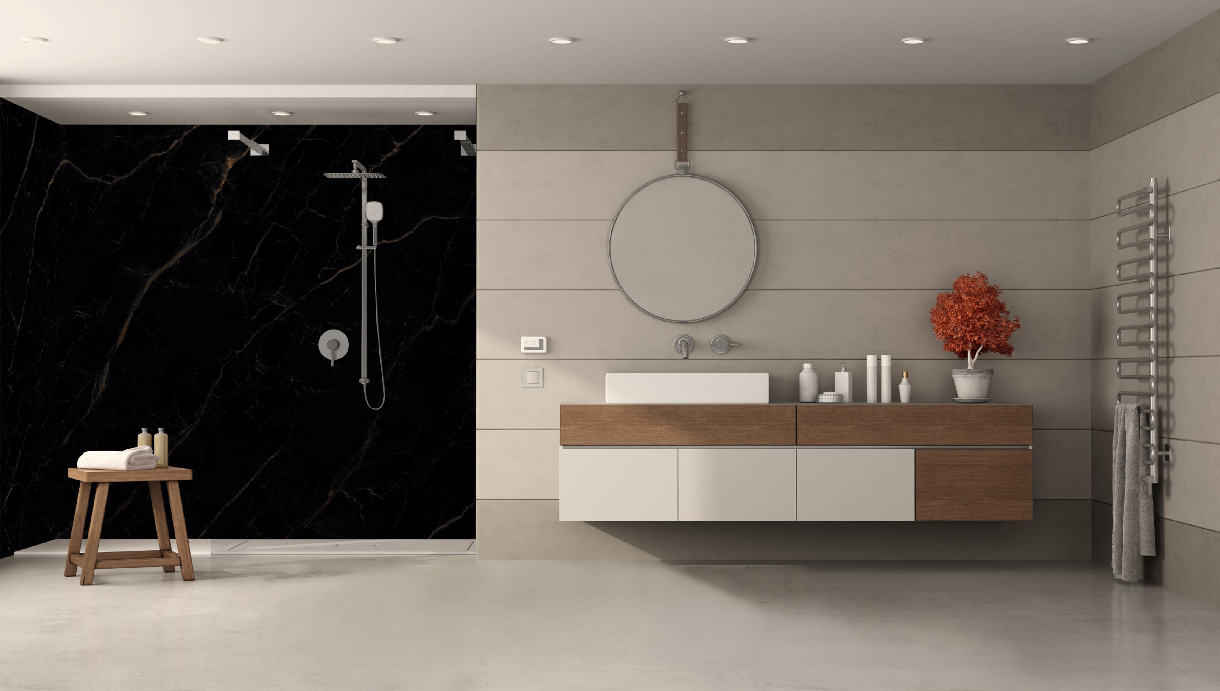 CHECK Smart Wall Tile 30004M Marmor Carrara-Blau (3050x1120x8mm)