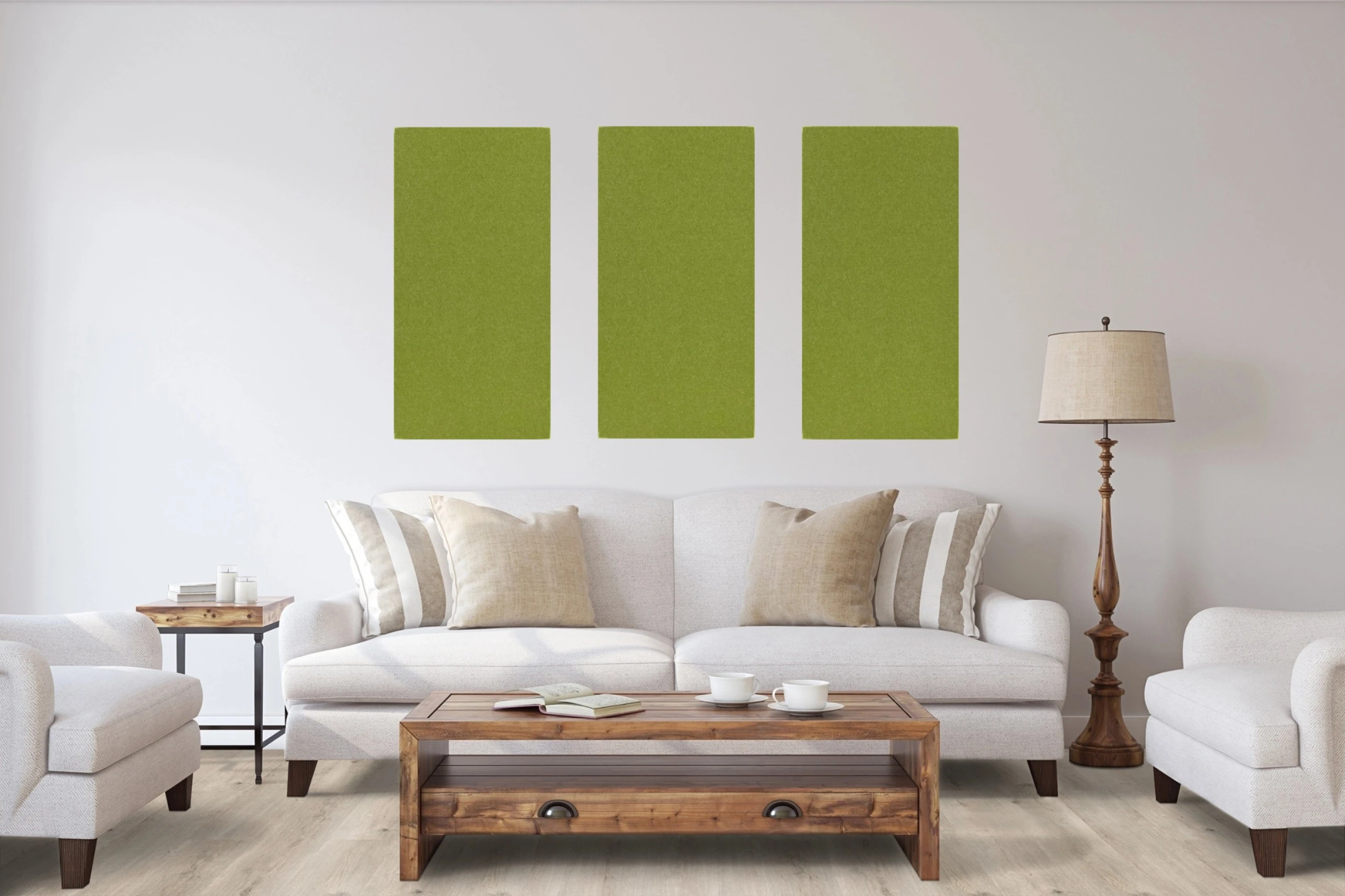 Wandpaneel Jangal Modular Wall colored PET bevelled 11213B Lime Green 52 x 104cm