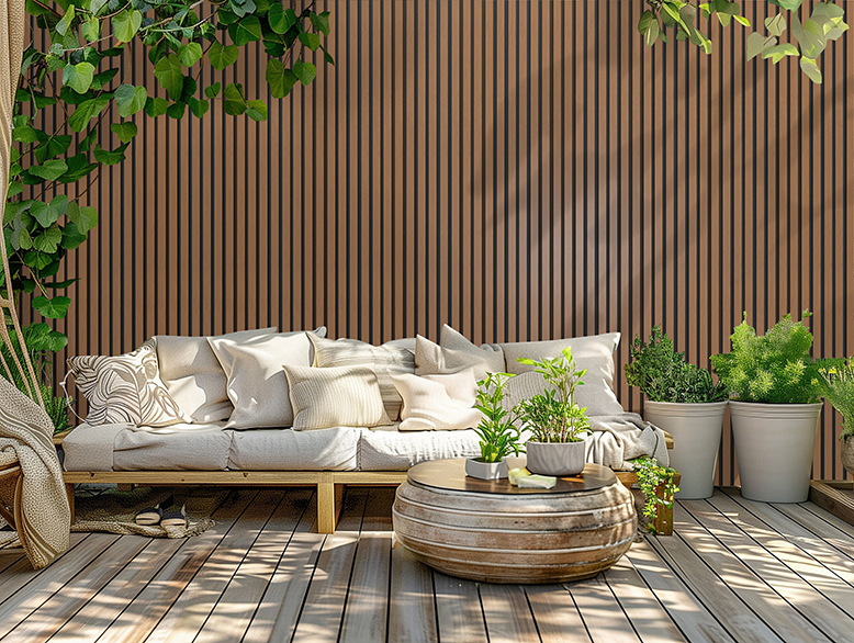 Wandpaneel 12002 Light Brown WPC Outdoor (2350x219x26mm)