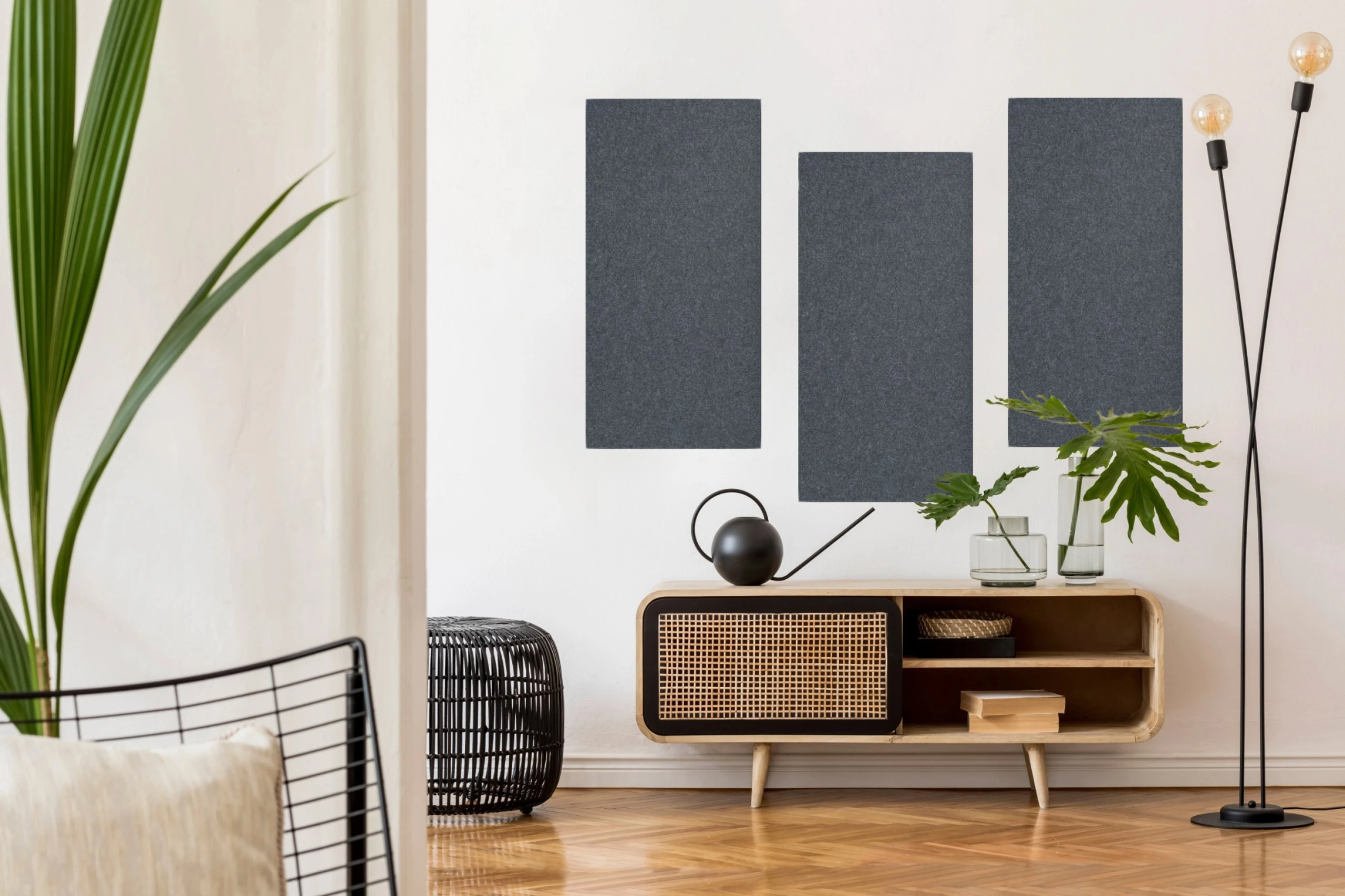 Wandpaneel Jangal Modular Wall colored PET bevelled 11219B Urban Grey 52 x 104cm