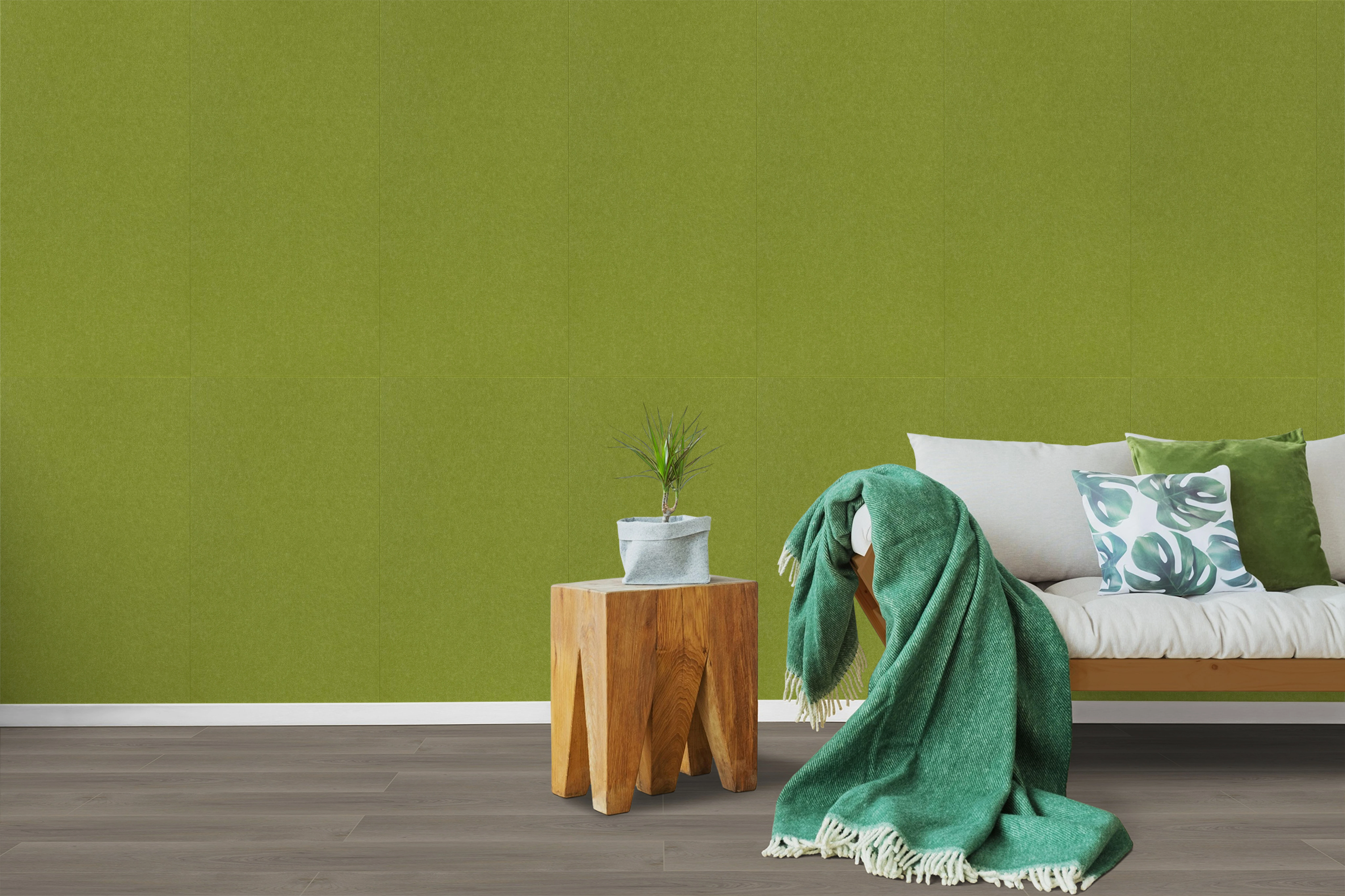 Wandpaneel Jangal Modular Wall colored PET bevelled 11213B Lime Green 52 x 104cm