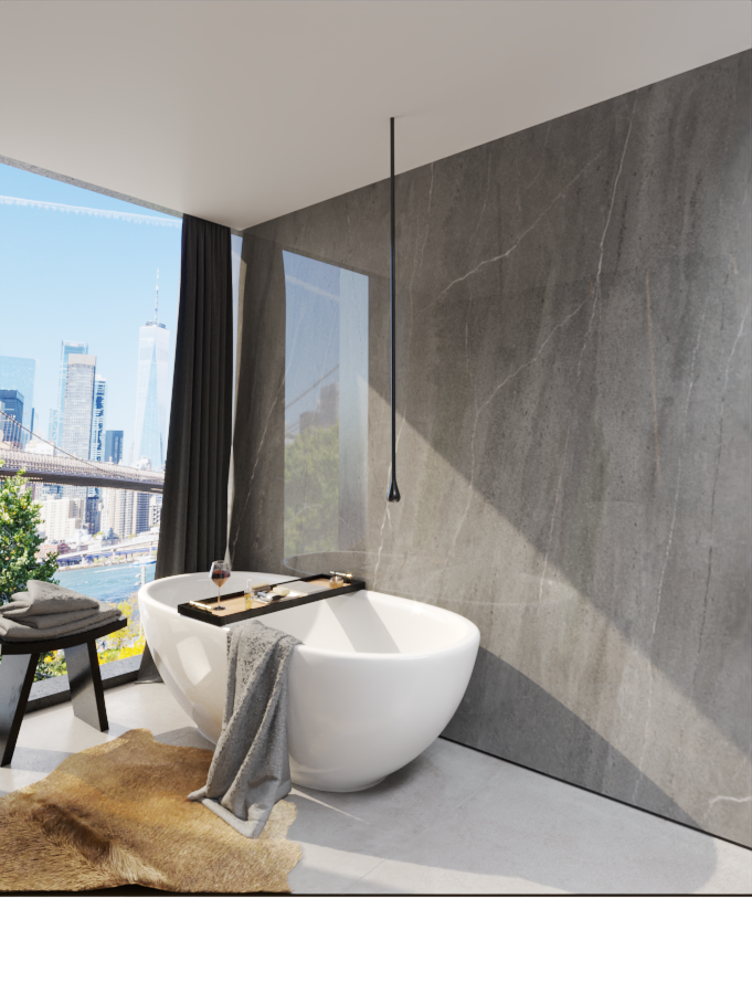 CHECK Smart Wall Tile 30003HG Marmor Imperiale-Grau HG (3050x1120x8mm)