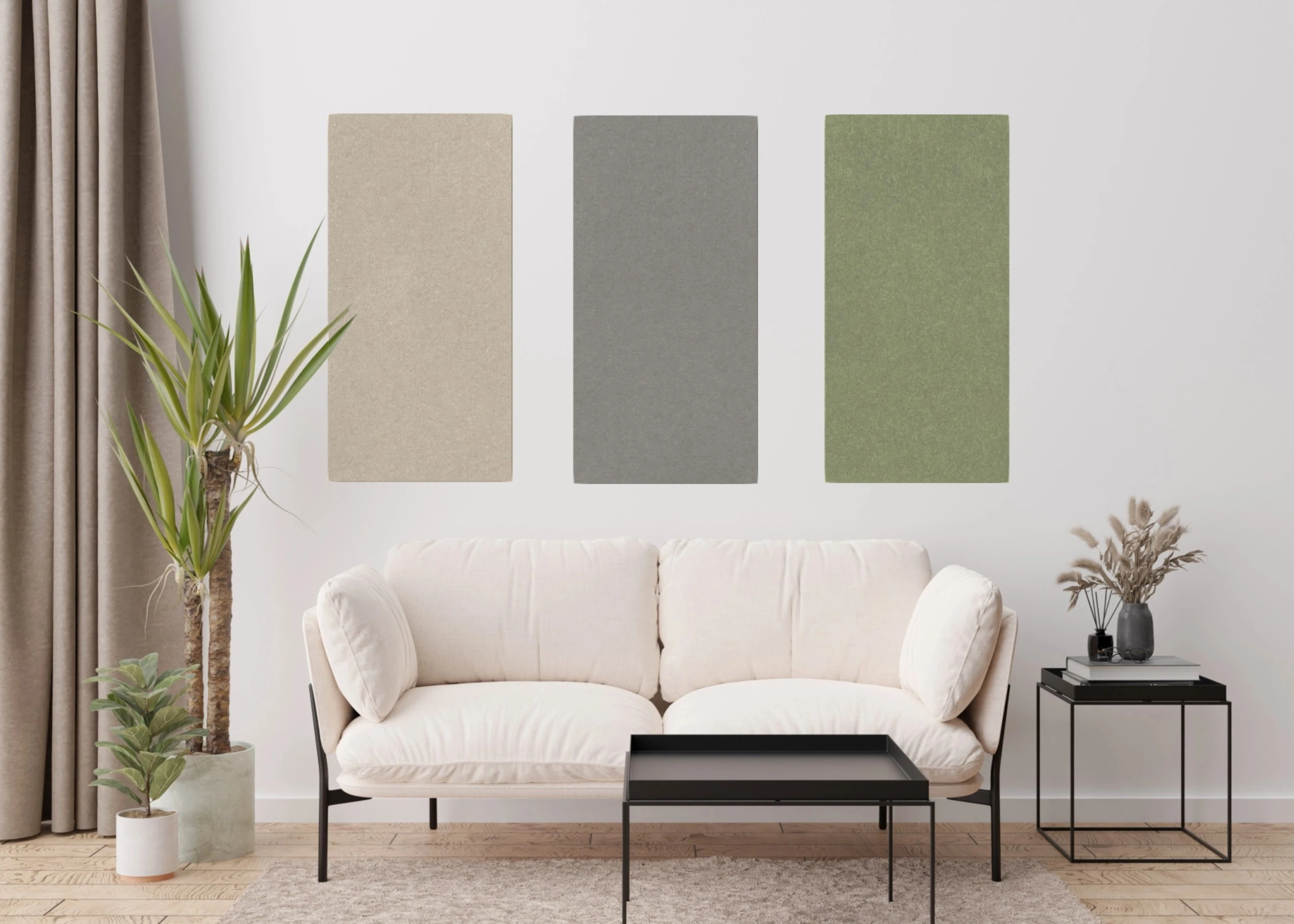 Wandpaneel Jangal Modular Wall colored PET bevelled 11209B Sand Beige 52 x 104cm