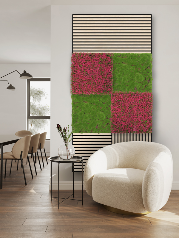 Wandpaneel Jangal Modular Wall 11114 Pink Design Grass 52 x 52 cm