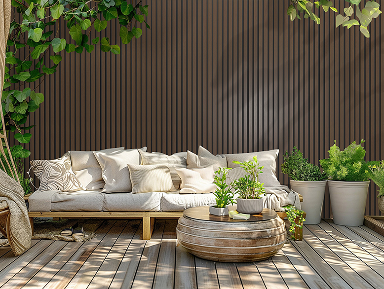 Wandpaneel 12004 Dark Brown WPC Outdoor (2350x219x26mm)