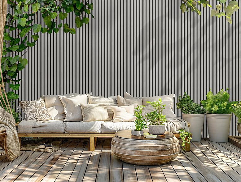 Wandpaneel 12000 White WPC Outdoor (2350x219x26mm)