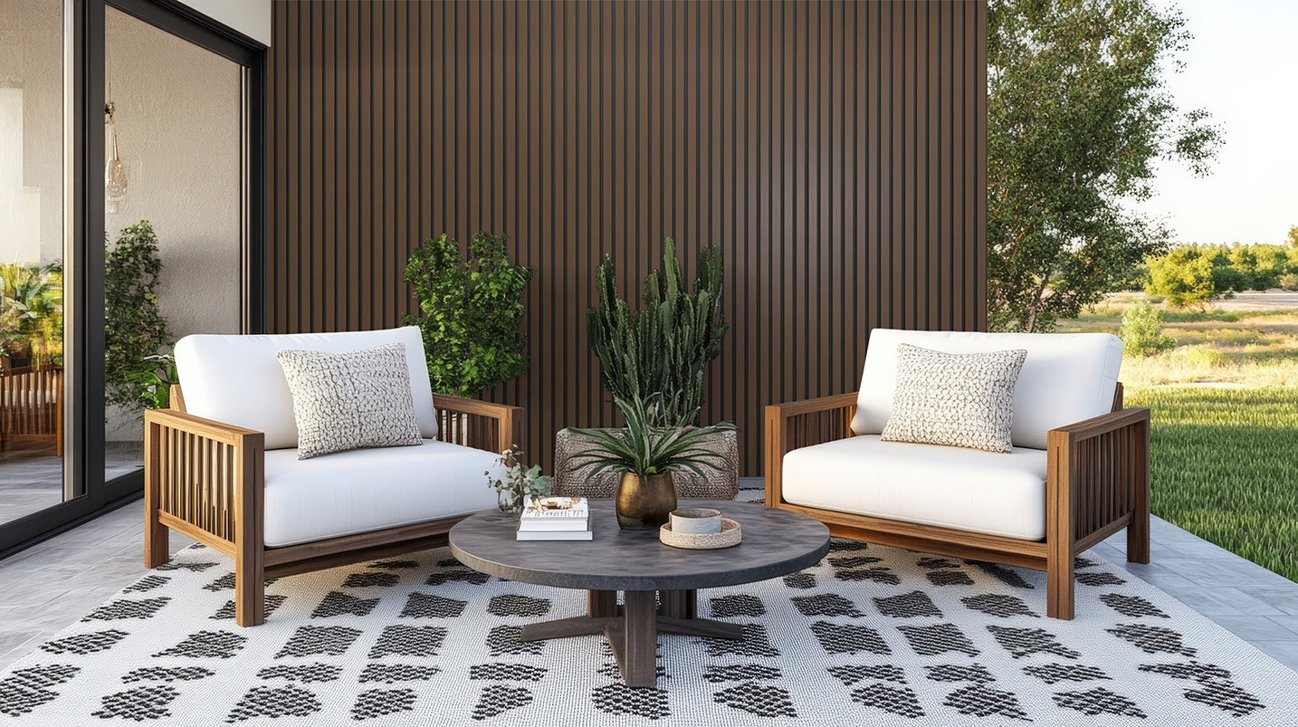 Wandpaneel 12004 Dark Brown WPC Outdoor (2350x219x26mm)